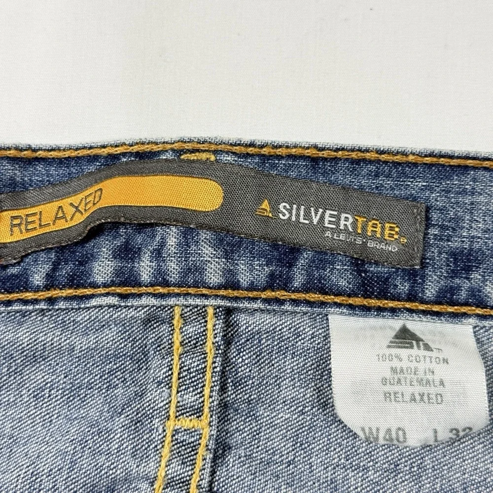 Vintage Levi's SilverTab Relaxed Jeans 40x32 Y2K 2003 Baggy Denim Faded Skater